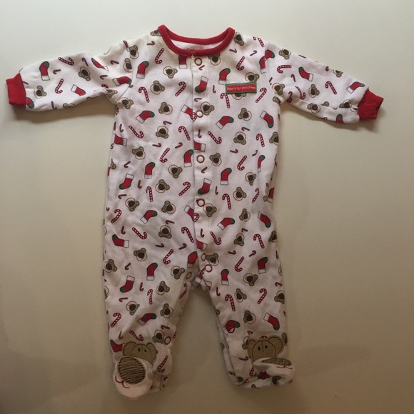 2/$12 3 Month Baby’s First Christmas Onesie, Sleeper and Hat Set - Picture 8 of 12
